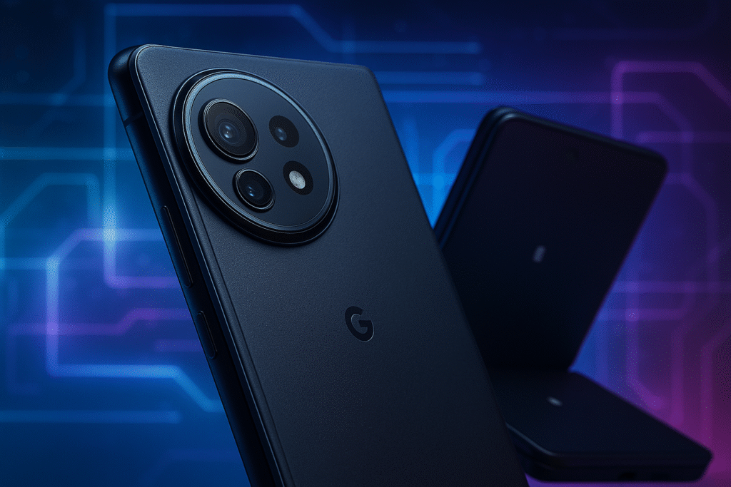 Google Pixel Fold 2 triple camera setup close-up